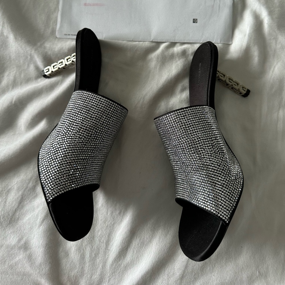 Givenchy g cube strass crystal mules size 39 unworn retail $1325
